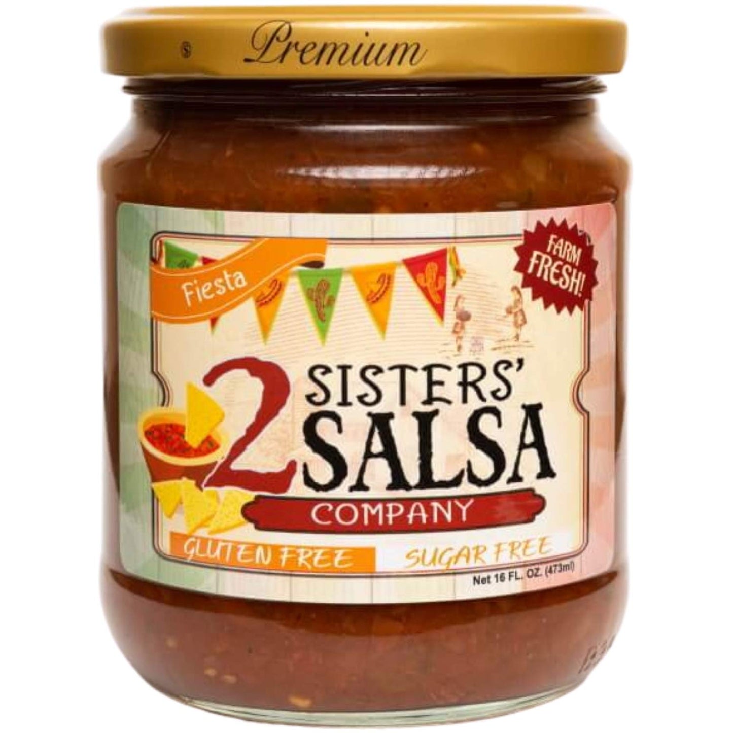 2 Sisters Salsa Fiesta Style Salsa 16oz, pack of 1