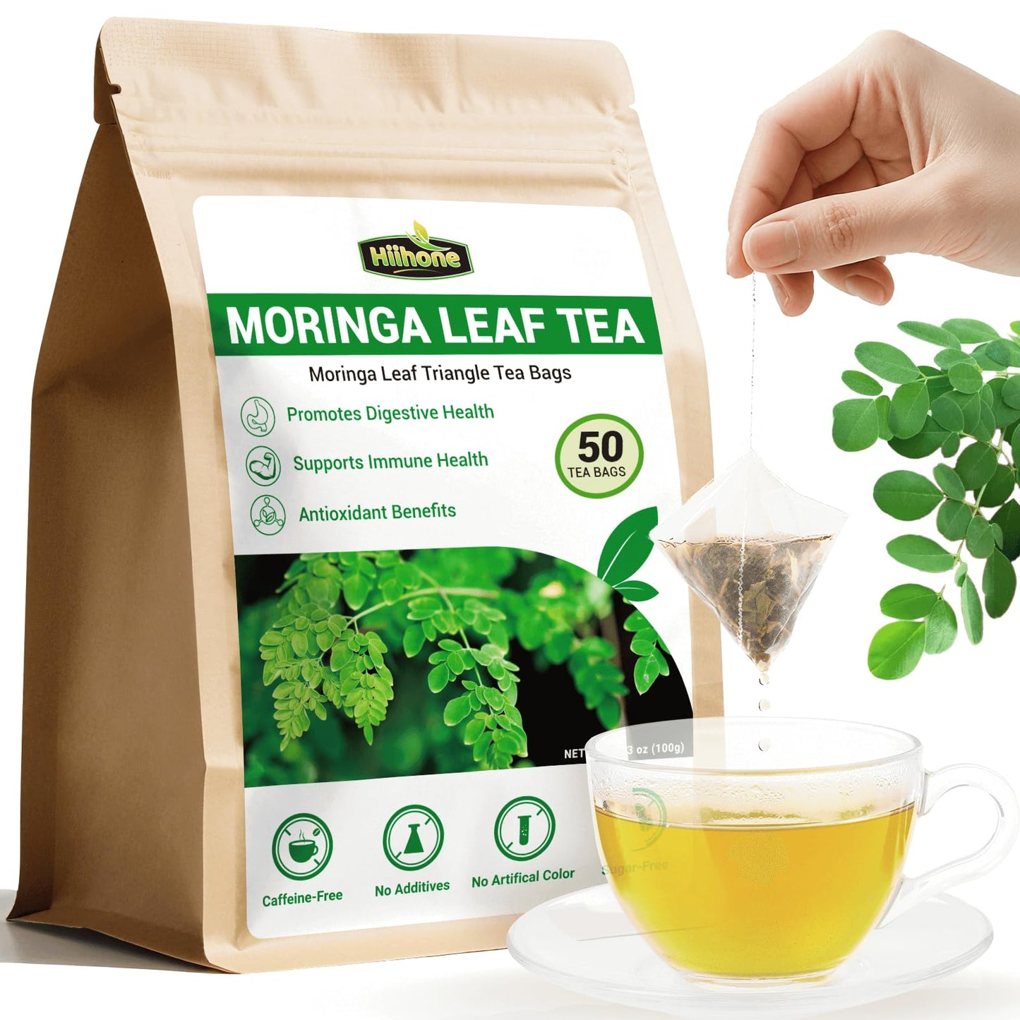 Moringa Leaf Tea - Energy Blend Free 50 Tea Bags