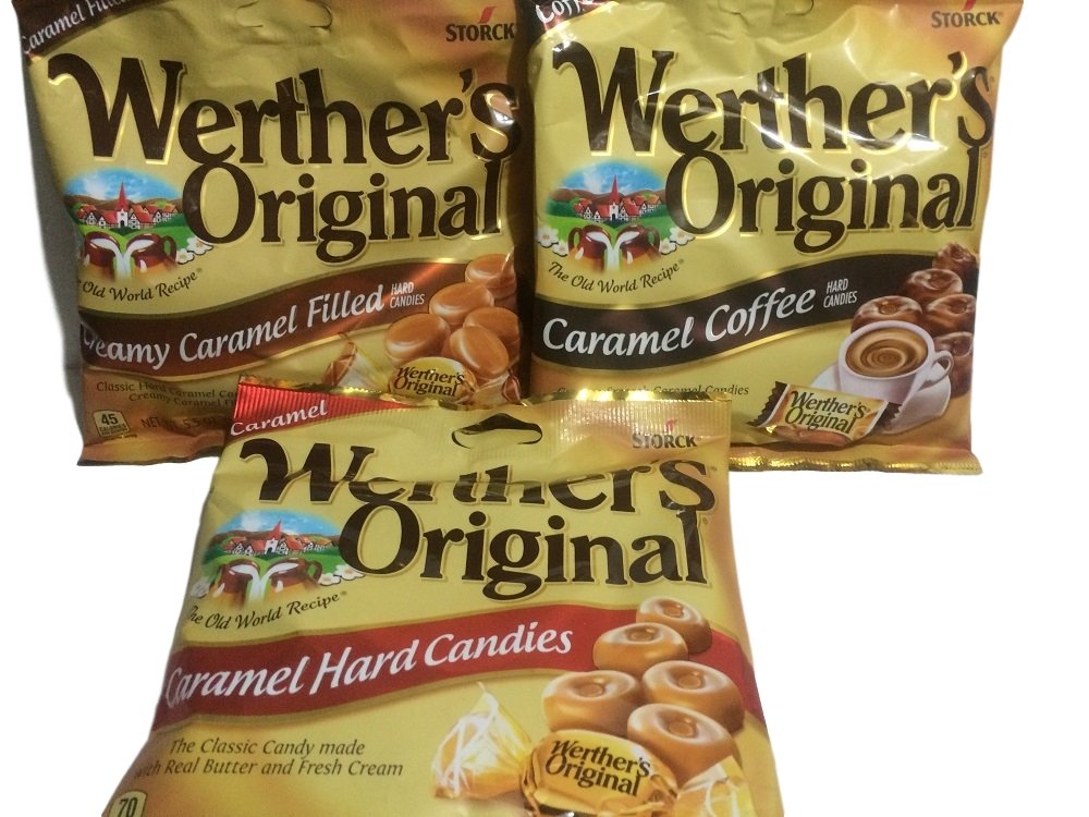 Werthers Original Hard, Coffee, Caramel Filled 5.5oz 3-pk