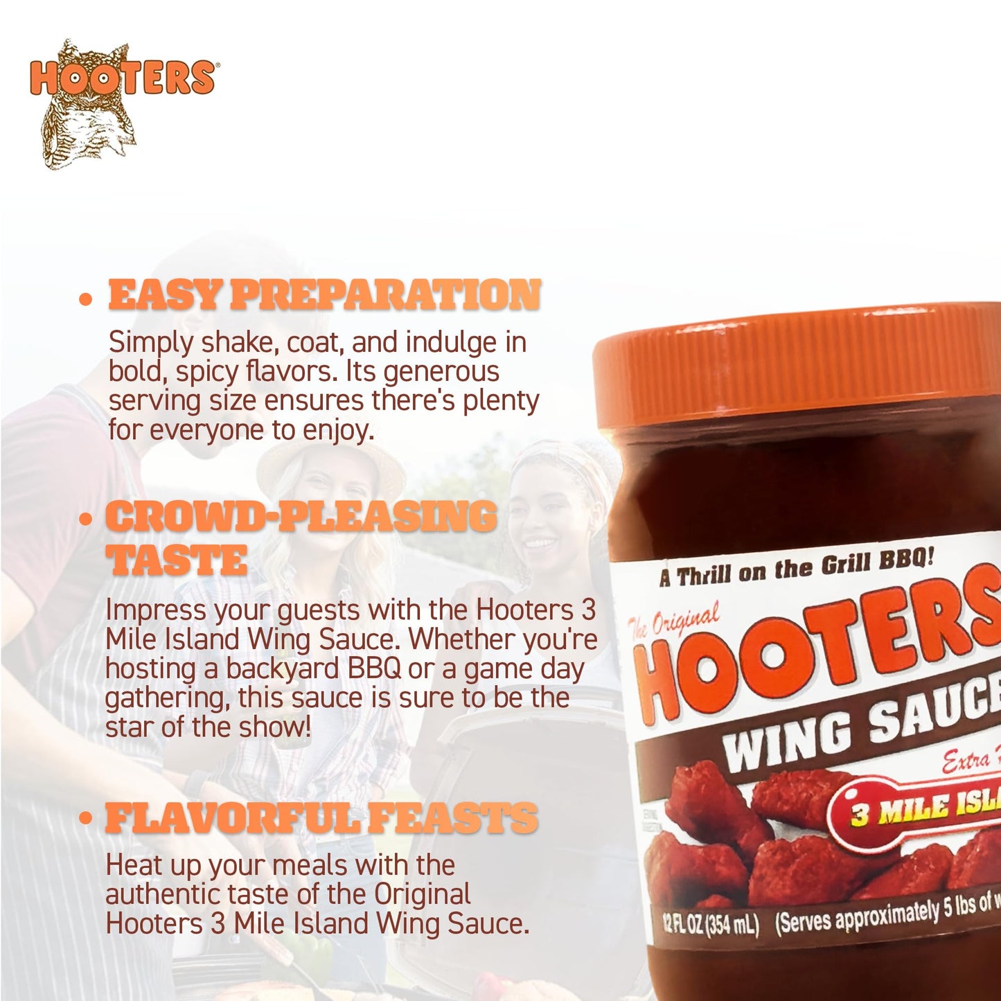Hooters Sauce Wing 3 Mile, 12 oz