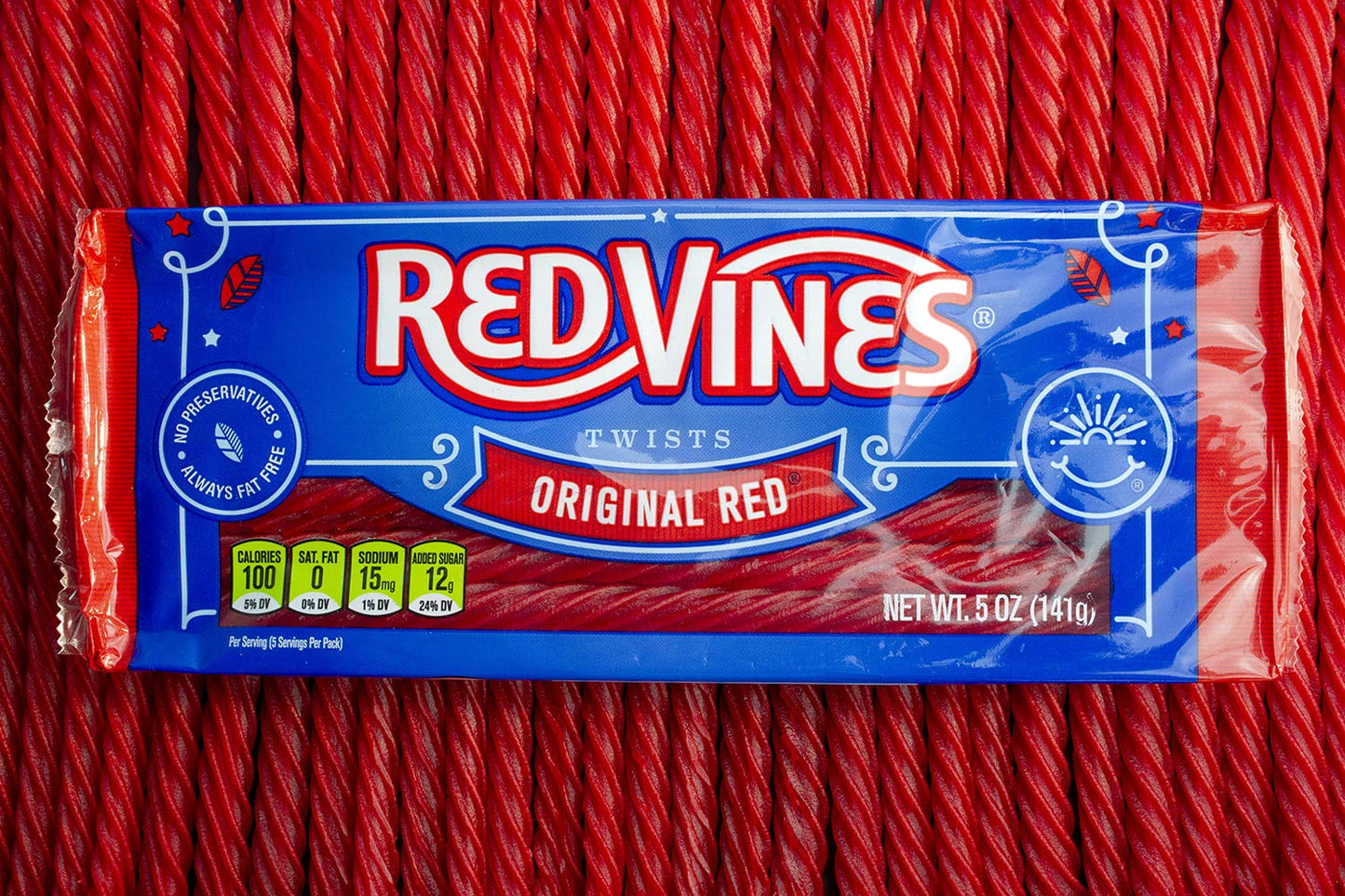 Red Vines Original Red Licorice Twists, 5Oz Tray (12 Pack)