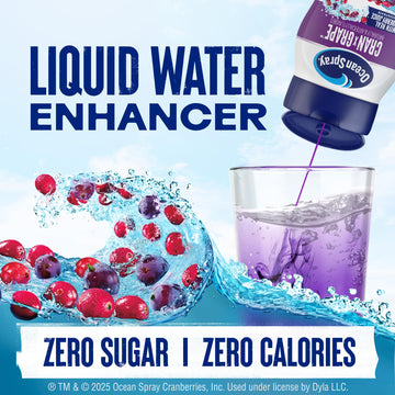Juicy Mixes Ocean Spray Liquid Water Enhancer, Cran-G , Zero Sugar, 1.62 Fl Oz (Pack of 4)