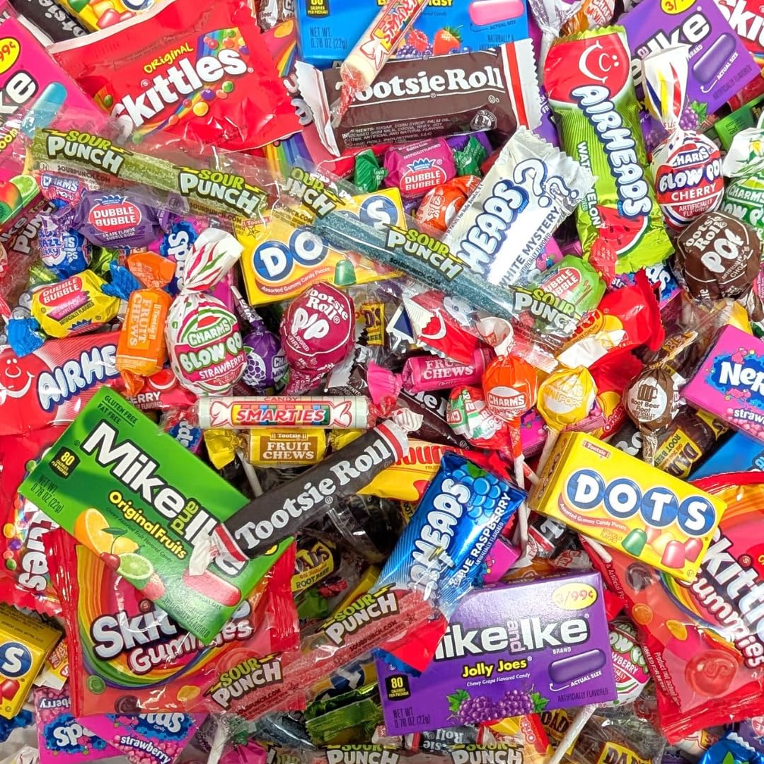 Ultimate Name Brand Candy Variety Pack - 4 lb Bulk Candy Individually Wrapped - No filler Candies - Perfect for Party Candies St