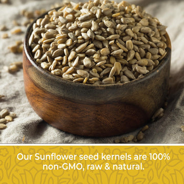 Sunflower Seeds Raw 2Lbs - Unsalted Sunflower Seeds To Eat - Shelled Sunflower Seeds Bulk - Sun Flower Seeds For Eating - Sunflo