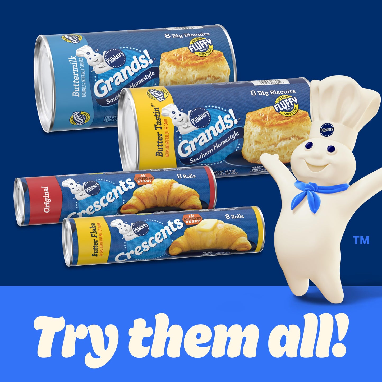 Pillsbury Original Crescent Rolls, Refrigerated Dough, 8 Rolls, 8 oz