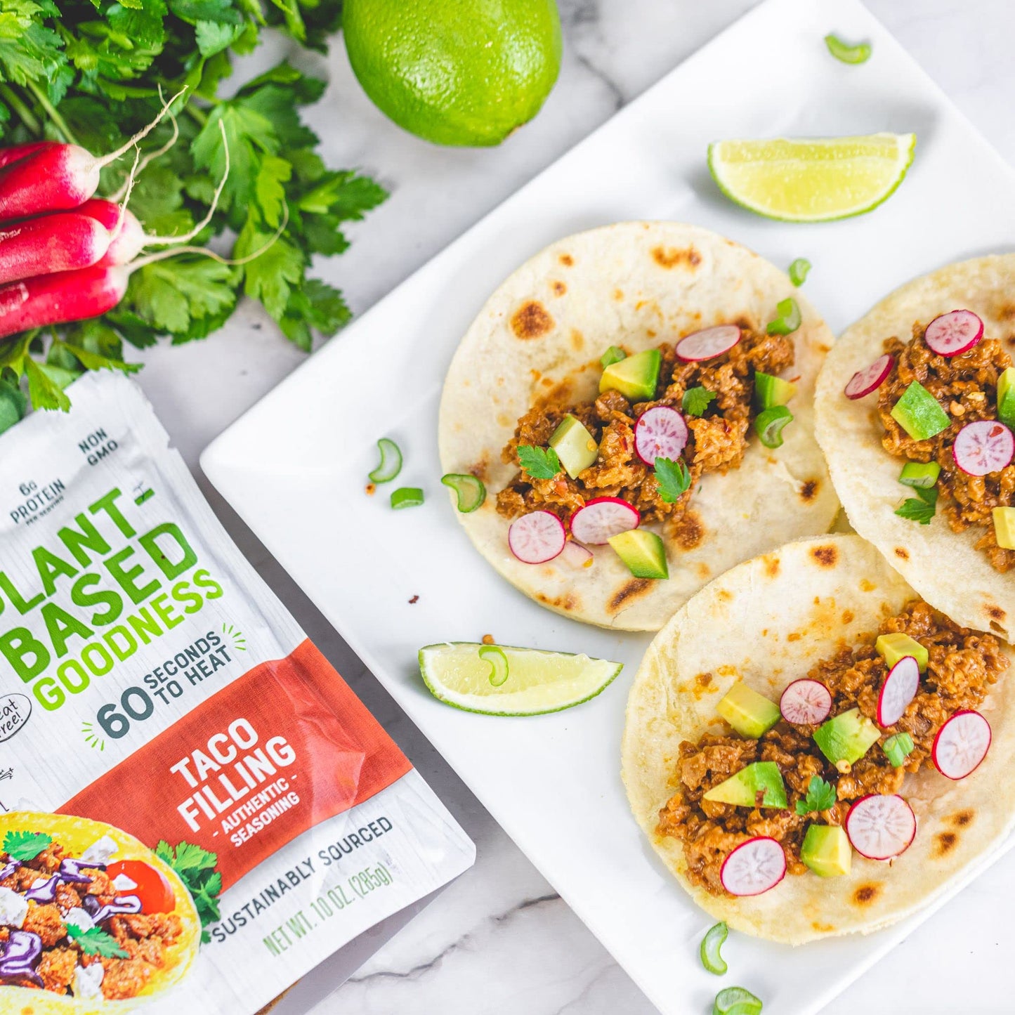 Loma Linda - Plant-Based Complete Meal Solution Packets (Taco Filling (10 Oz.), 3 Pack)