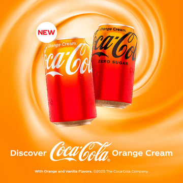 Coca-Cola Coke Orange Cream Soda, 12oz Cans, 12 Pack, Model 049000558845