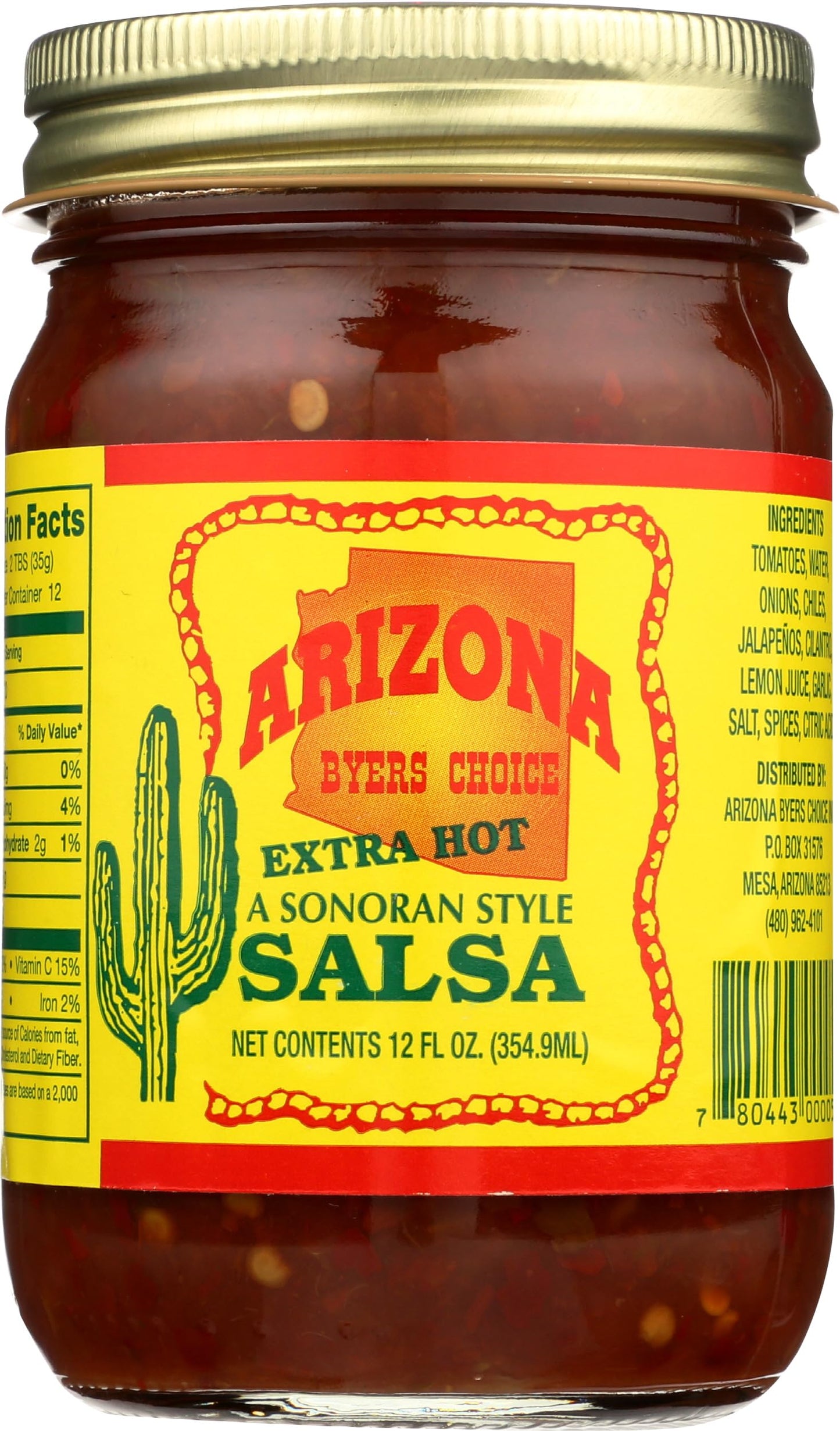 Arizona Byers Choice Extra Hot Salsa, 12 FZ