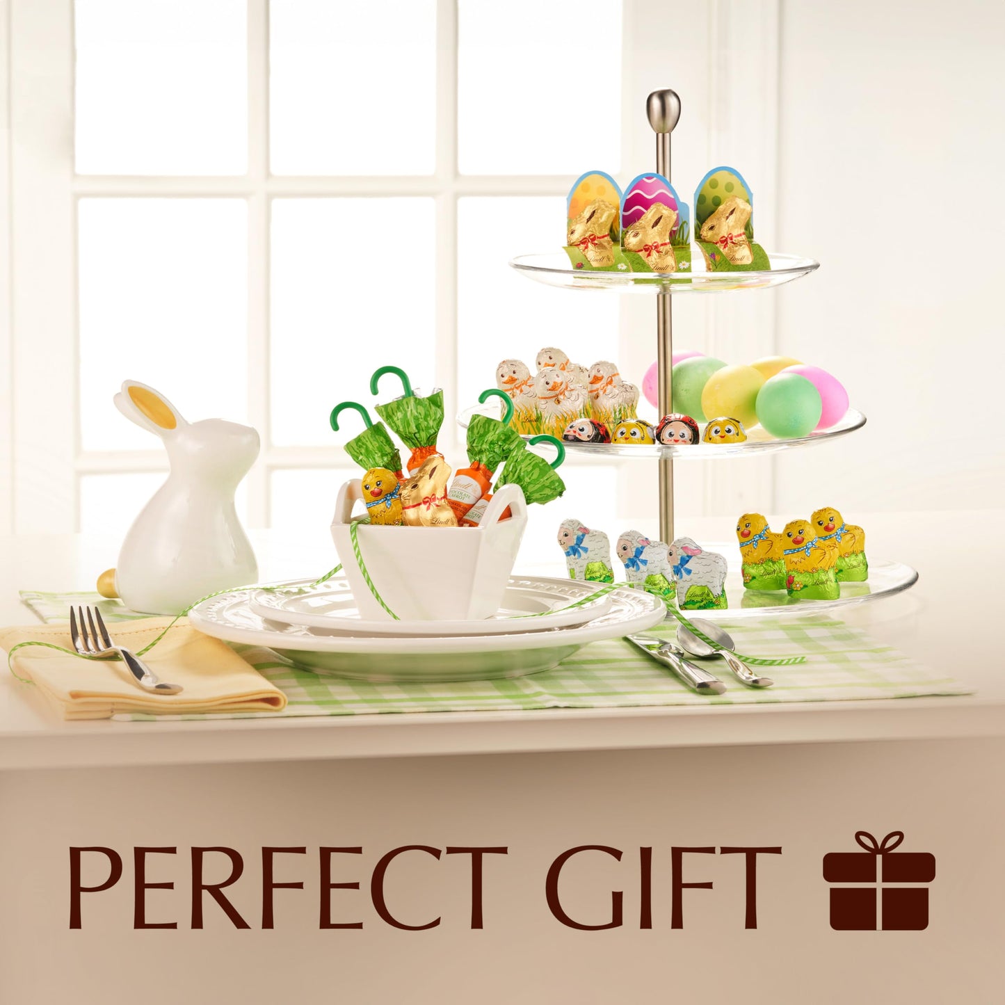 Lindt Chocolate Tulips, Tulip-Shaped Solid Milk Chocolate Easter Candy On A Stick, 4 Pack