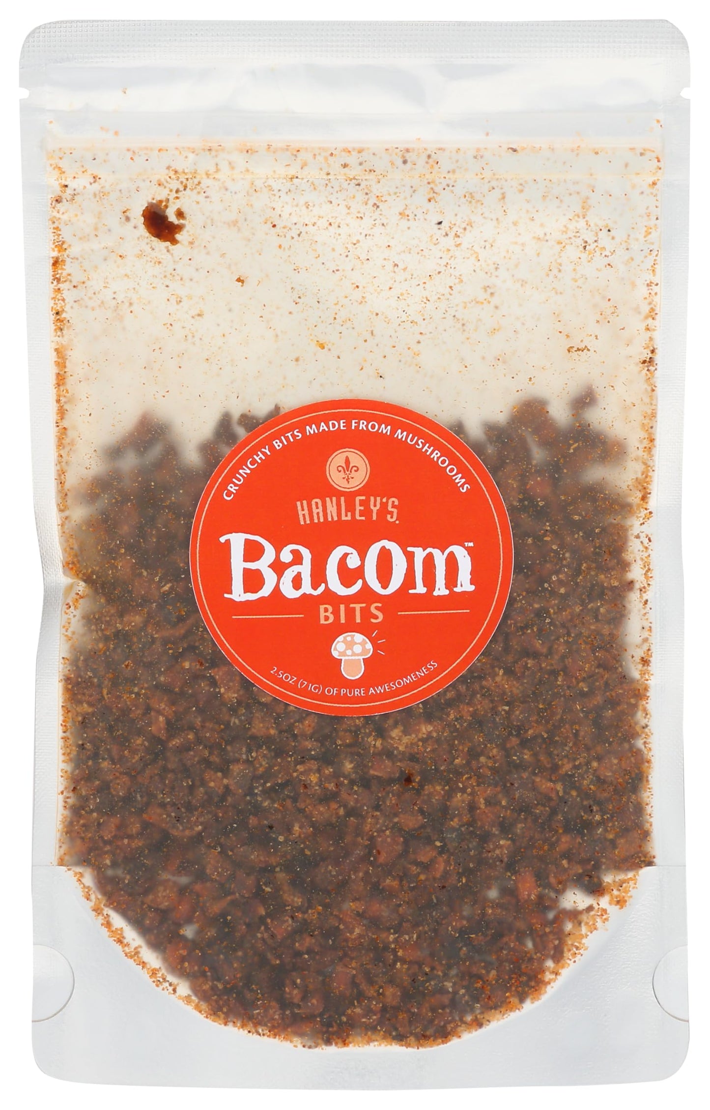 Hanleys Bacom bits: Meat-less bacon bits, vegan bacon bits, shroom-based