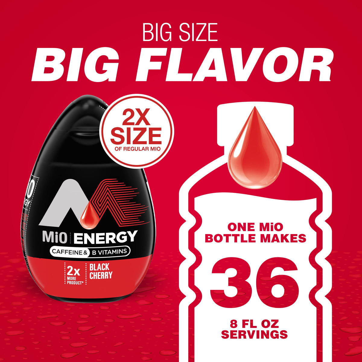 Mio Energy Liquid Water Enhancer, Black Cherry Flavor, 8 Count, 3.24 fl oz