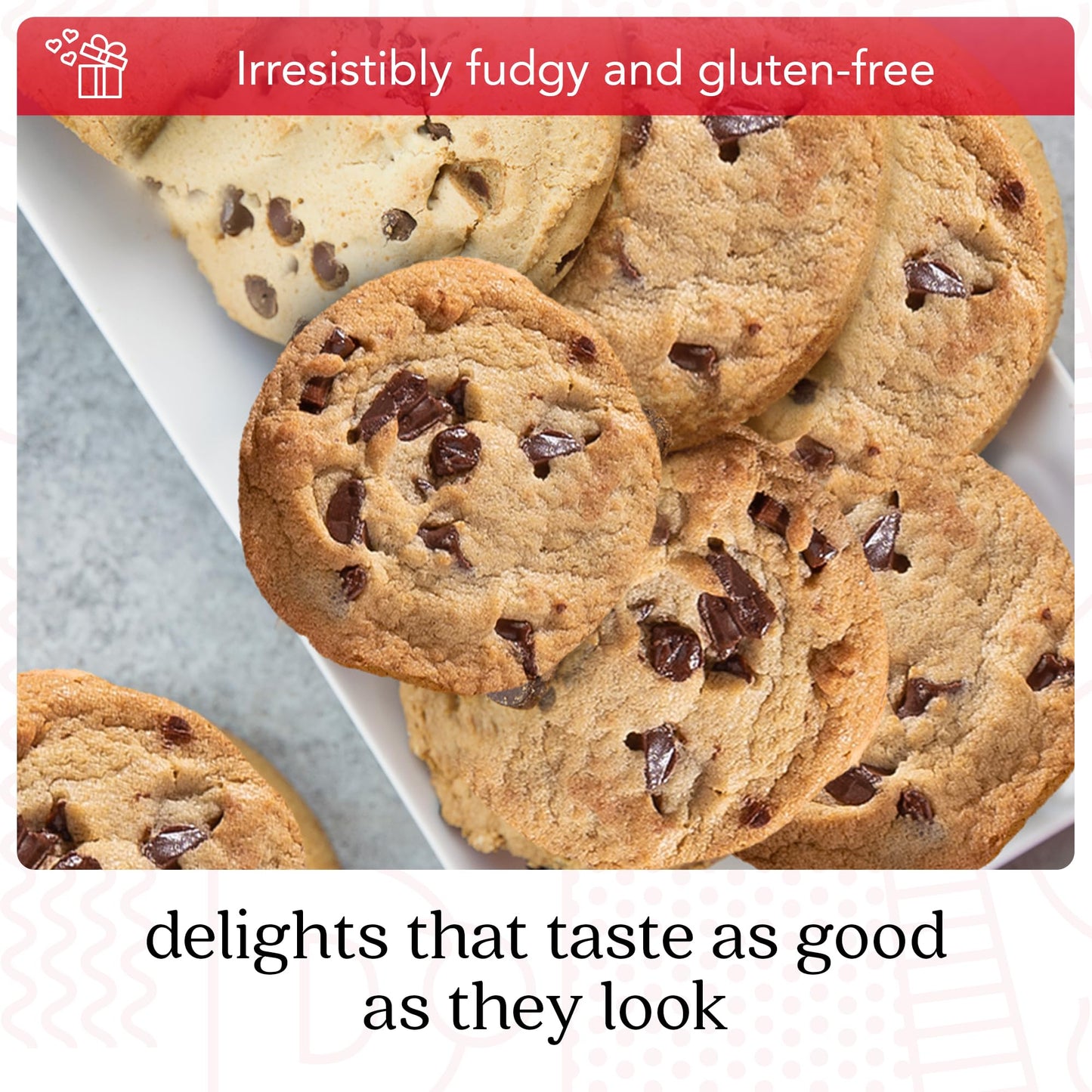 Davids Cookies Gluten-Free Chocolate Chip Cookies 9-pack - Gourmet Cookies with No Added Preservatives - Fresh Bakery Dessert -