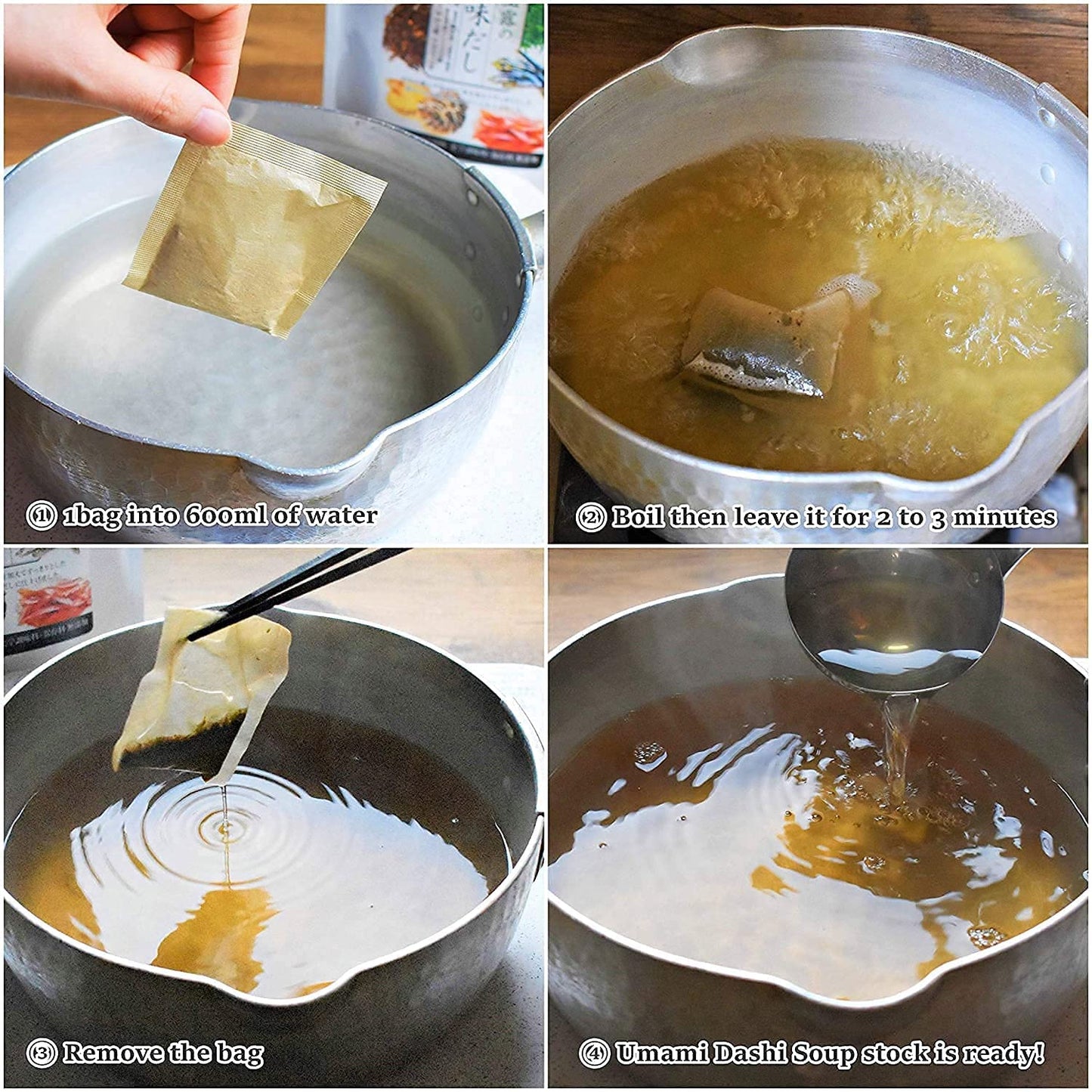 Dashi - Umami Powder Soup Stock - Japanese Food, Bonito Flakes, Kelp, Mushroom, 8G 30Pacs?Yamasan?