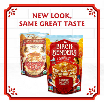 Birch Benders Organic Pancake and Waffle Mix, Classic Recipe, Whole Grain, Non-GMO, Just Add Water, 80 Ounce Family Pack (40oz 2