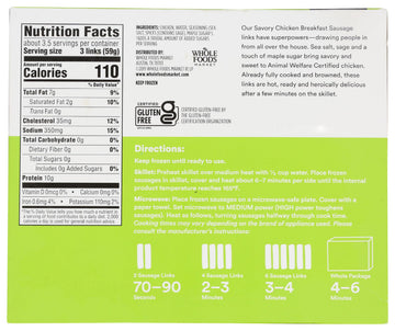 365 Everyday Value, Savory Chicken Breakfast Sausage (Frozen), 10 Count