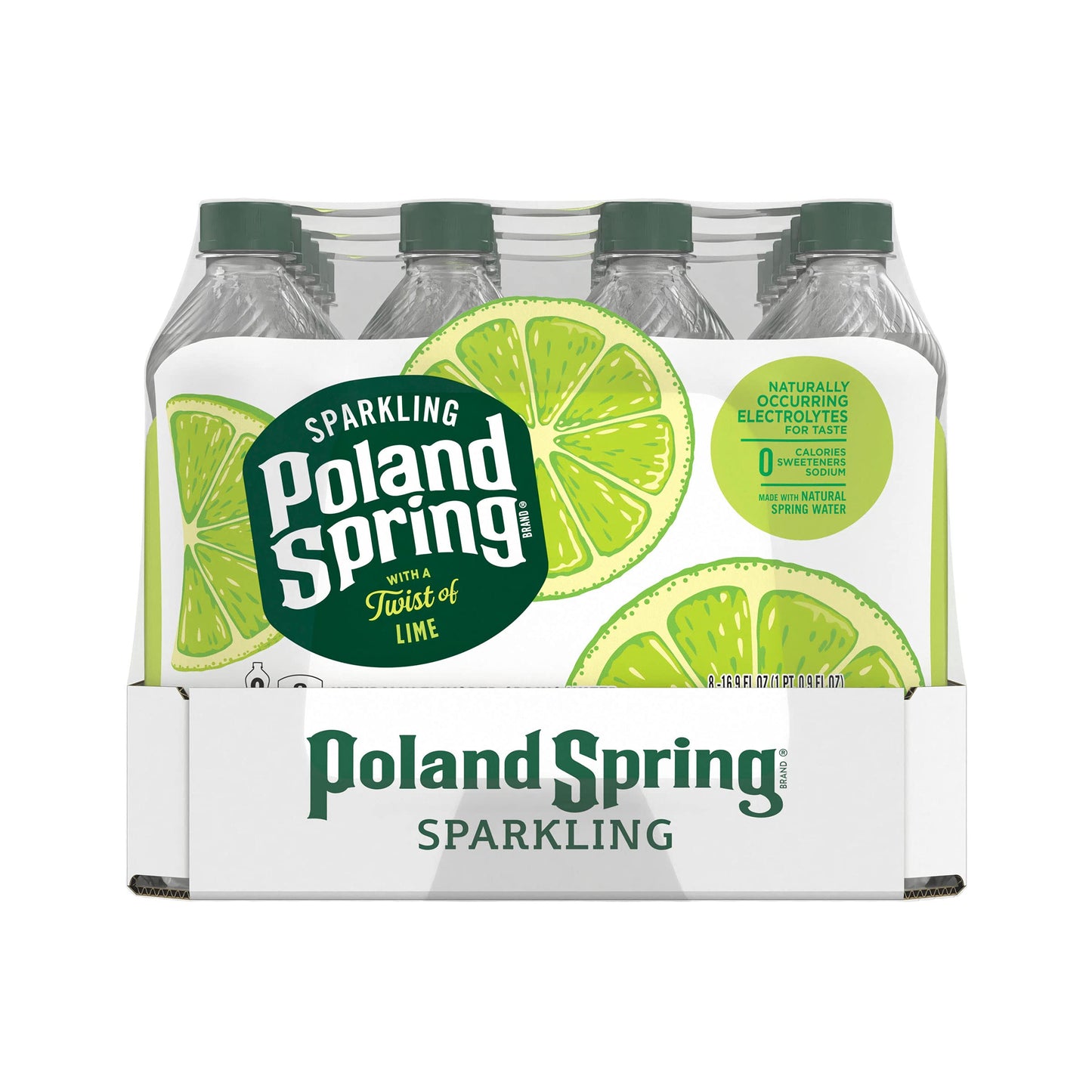 POLAND SPRING Lime Sparkling Water 24 pk, 0.5 LT
