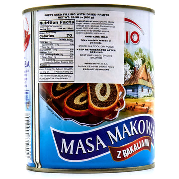 Helio Masa Makowa Poppy Seed Filling Dried Fruits and Honey 900g
