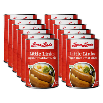 Vegan Breakfast Sausage Plant Based - Loma Linda Little Links Meatless Protein, Vegetarian Mini Hot Dogs, High Protein Meat Alte