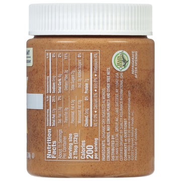 Maranatha Organic Creamy Roasted Almond Butter, 12 Ounce Jar