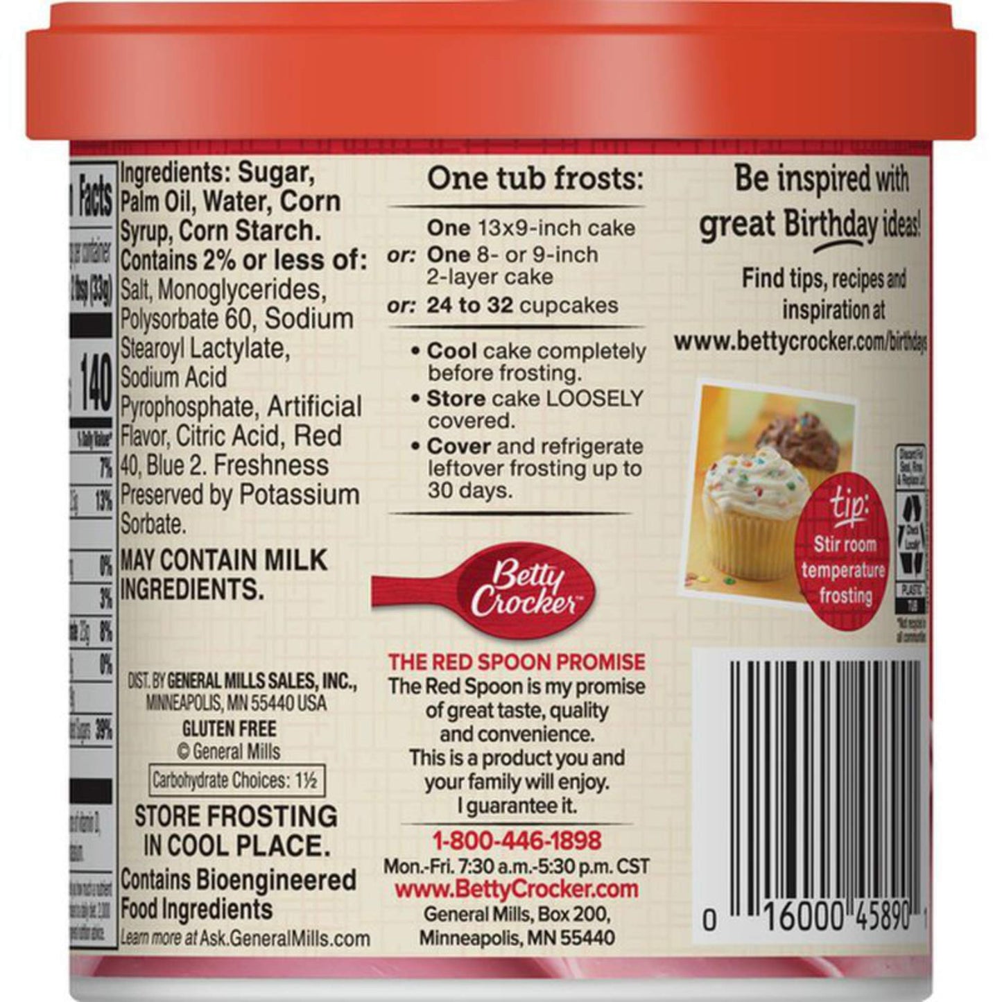 Betty Crocker Cherry Chip Cake Mix and Cherry Frosting Bundle (2 Items)