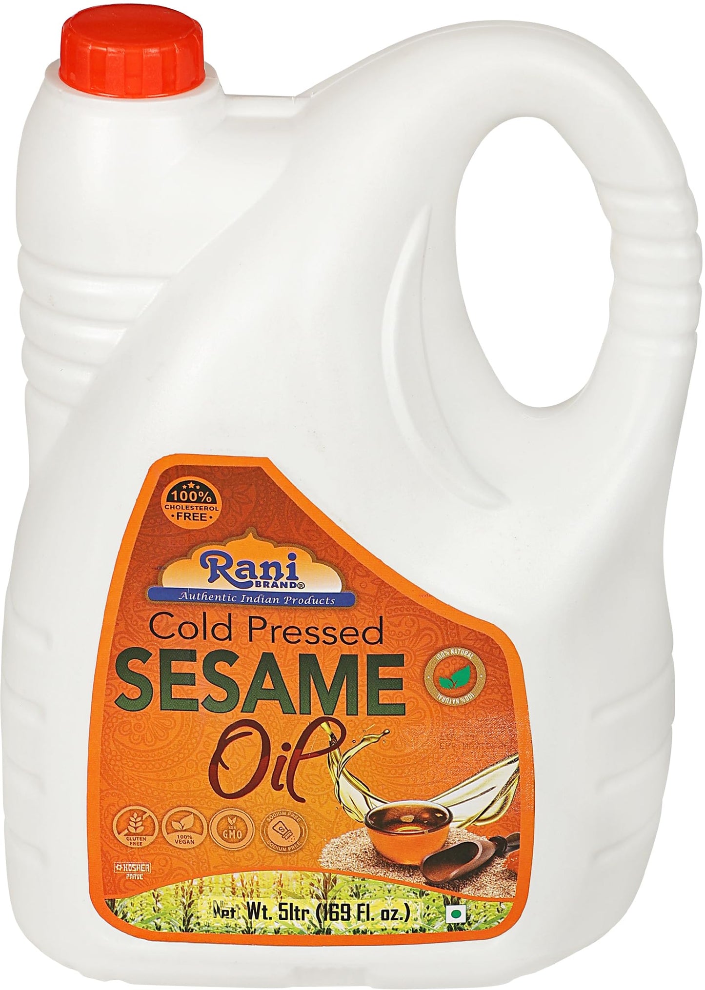 Rani Sesame Oil 169 Ounce (5 Liter) Cold Pressed | 100% Natural | Non-Gmo | Kosher | Vegan | Gluten Free