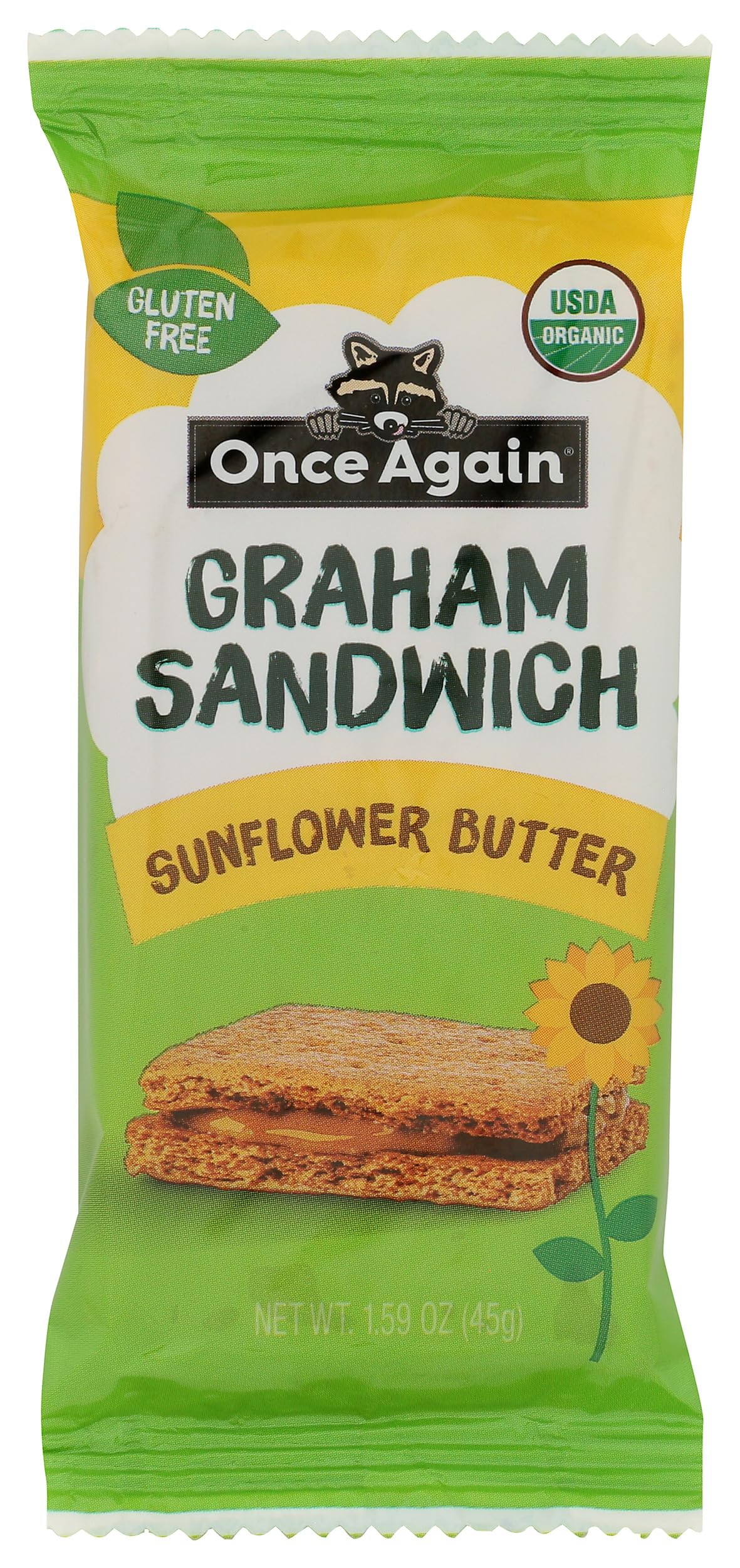 ONCE AGAIN Organic Sunflower Seed Butter Graham Cracker Sandwich, 1.59 OZ