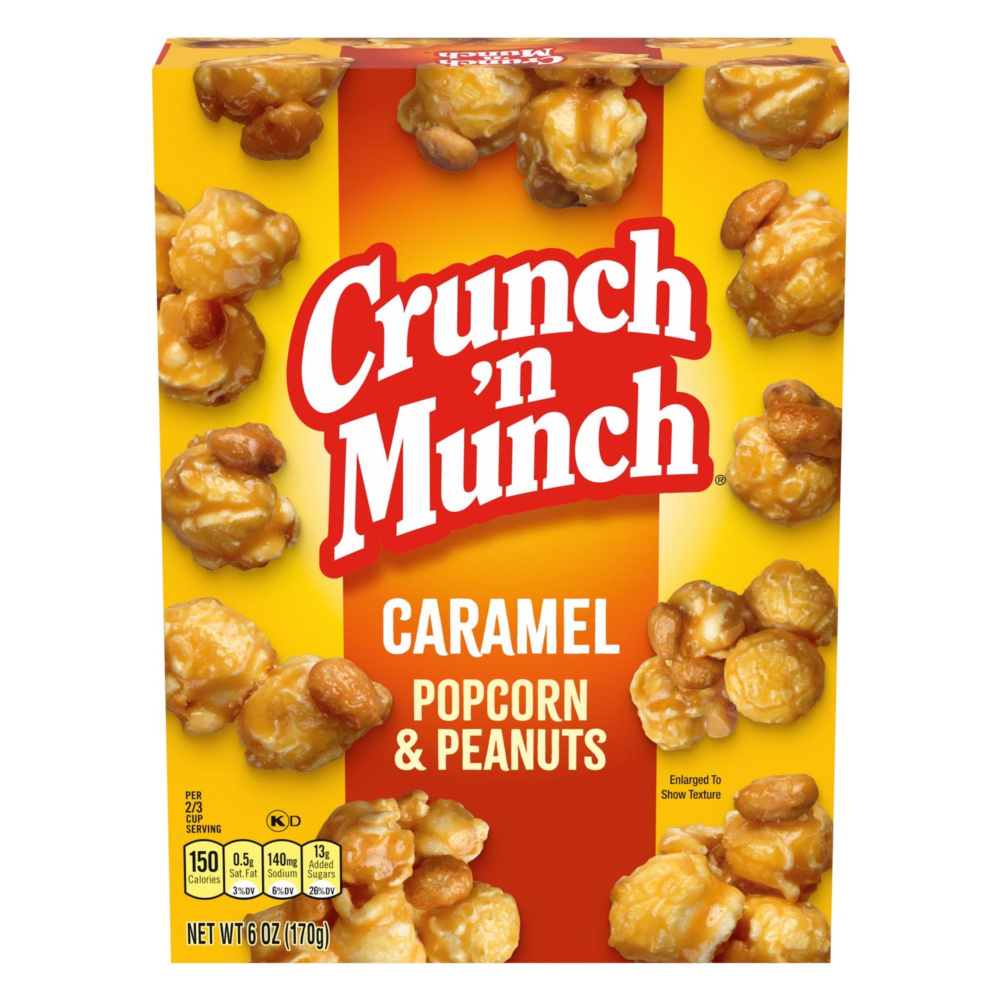 CRUNCH N MUNCH Caramel Popcorn with Peanuts, 6 oz.