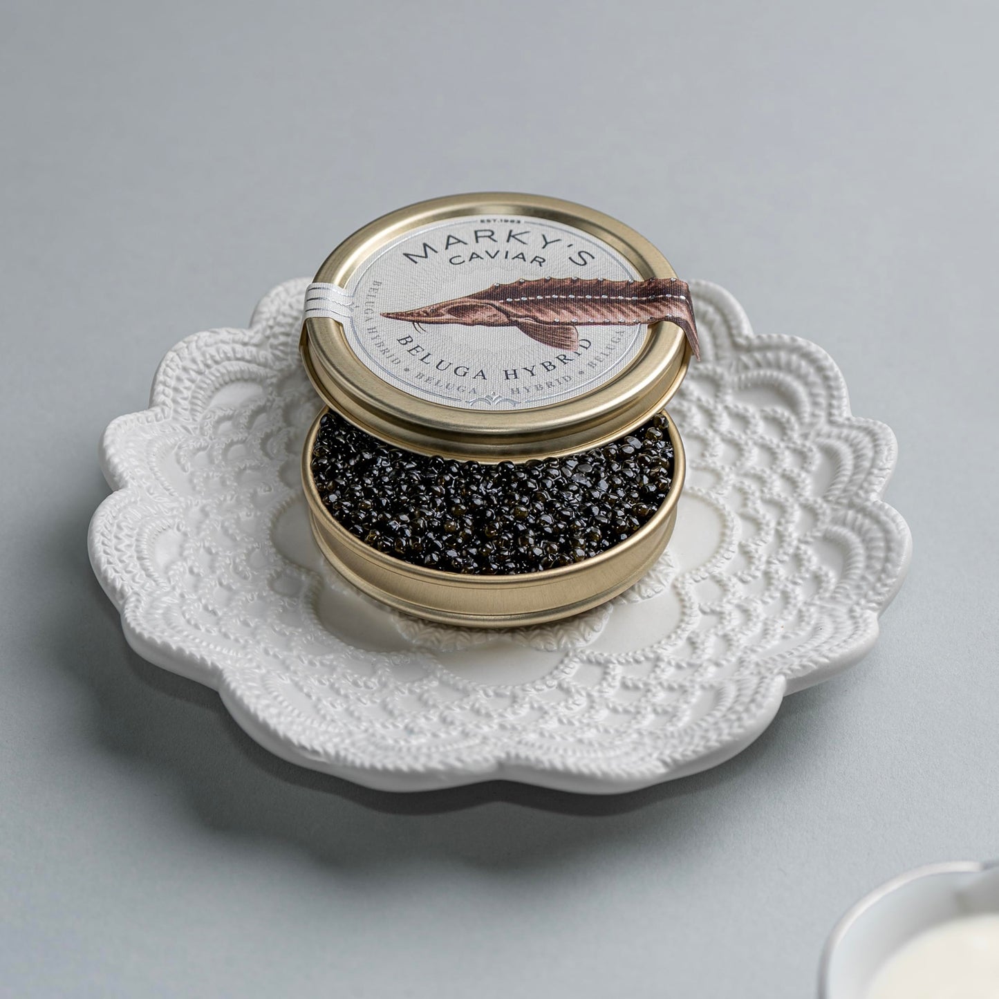 Marky'S Beluga Hybrid Black Caviar - 1 Oz / 28 G - Premium Hus Bae Beluga Sturgeon Malossol Black Roe Caviar - Guaranteed Overni