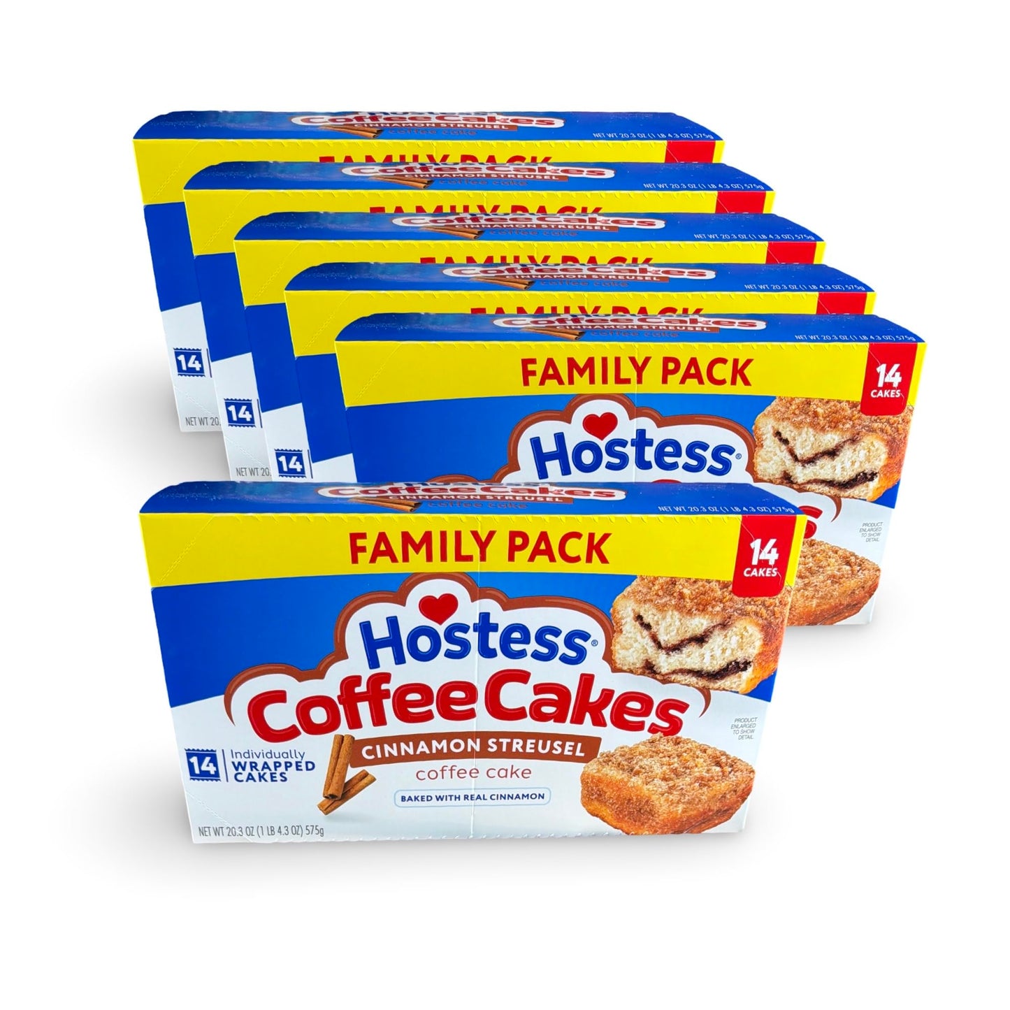 Hostess Original Coffee Cakes Case, 1.45 Ounce, 14 Per Pack, 6 Per Case (84 Total Cakes)