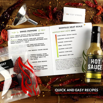 Ultimate Edition Hot Sauce Making Kit, 6 Varieties Of Peppers, Ghost Pepper, Habanero, Gourmet Spice Blend, 4 Bottles, Labels, Book, Gift For Dad (Ultimate Edition)