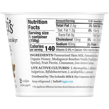 Siggis Skyr 2% Van Cinn (12X5.30)