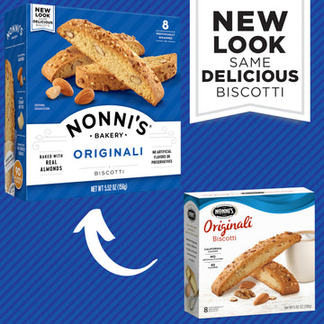 Nonni'S Originali Almond Biscotti Italian Cookies - 6 Boxes Biscotti Individually Wrapped Cookies - Italian Biscotti Cookies Bak