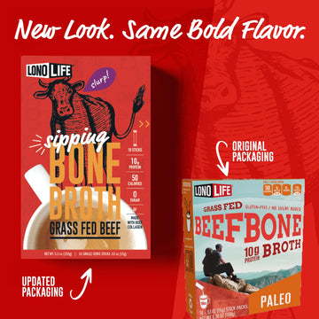 Lonolife Beef Bone Broth Powder Mix | Grass-Fed, 10G Protein | Collagen-Rich, Keto & Paleo Friendly | Natural Ingredients | 8Oz