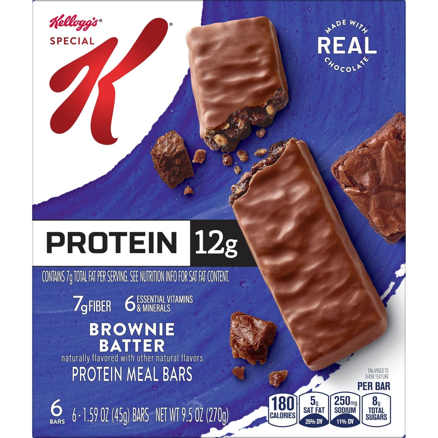 Special K, Protein Meal Bars, Double Chocolate, 9.5oz (6 Count)