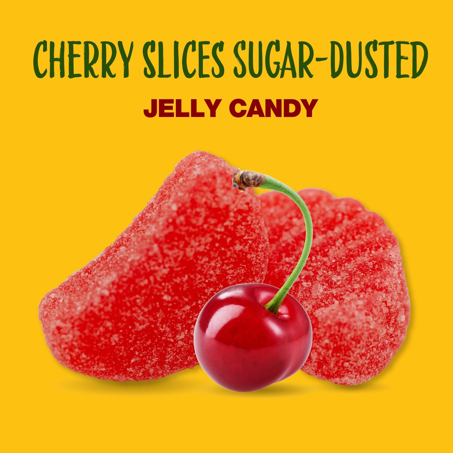 Cherry Slices Jelly Candy | 2-Pound Bag | Sugar-Dusted