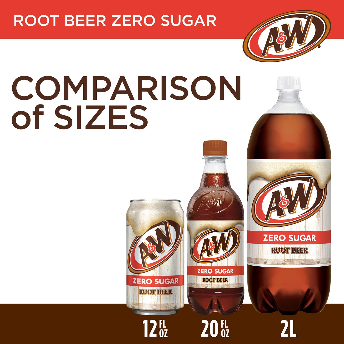 A&W Zero Sugar Root malt-inspired Soda, 12 fl oz cans, 12 pack, Caffeine-Free
