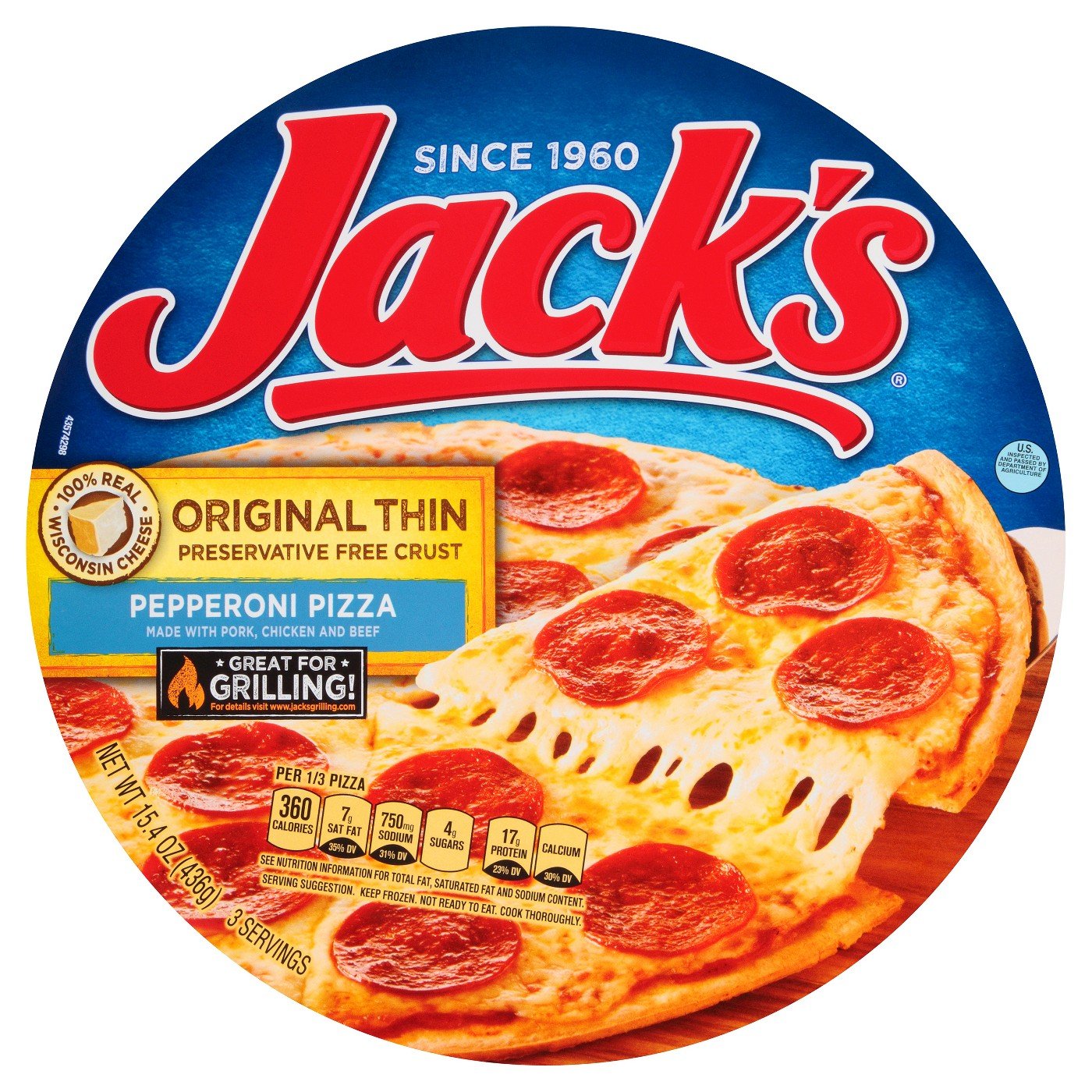 Jacks, Original Crust, Pepperoni, 14.3 oz. (12 count)