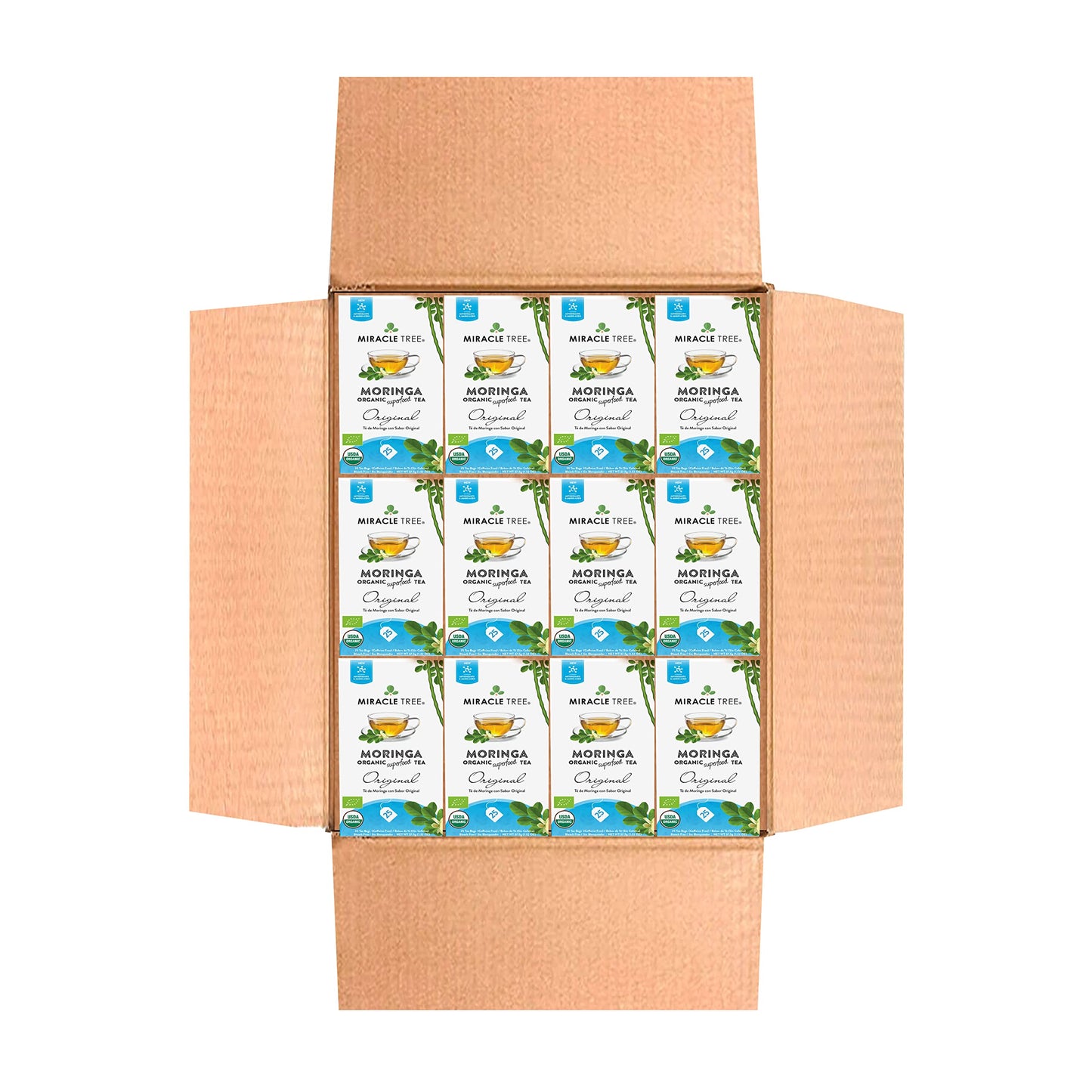 Effectivetree - 12 Count Of Organic Moringa Superfood Tea 25 Individually Sealed Tea Bags Oriflavor Blendal (Keto Detox Energy/Immunity Booster Vegan Gluten-Free Organic Non-Gmo Energy Blend-Free)