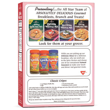 Classique Fare Belgian Waffle Mix - Makes Light and Crisp Waffles, Pancakes, Muffins & Crepes - Works with Waffle Maker - Fast a