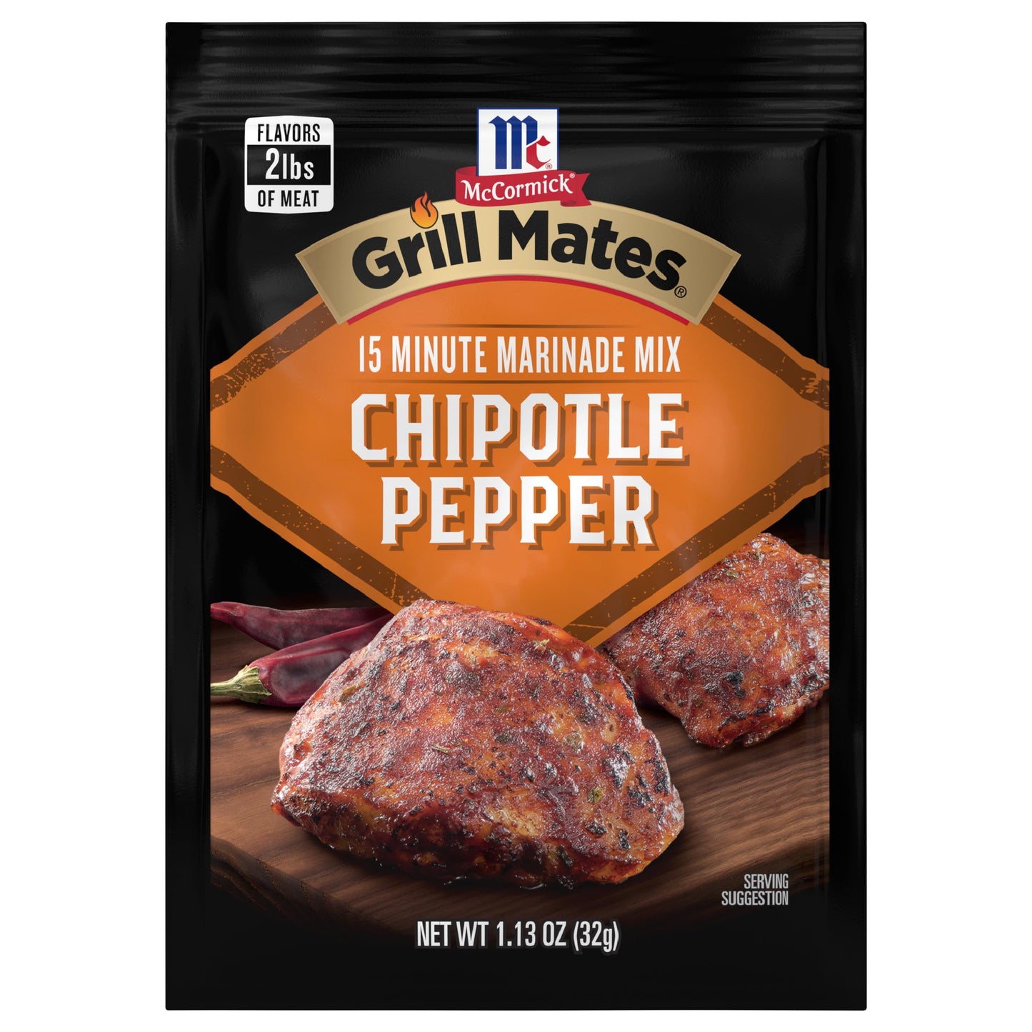 McCormick Grill Mates Chipotle Pepper Marinade Mix, 1.13 oz