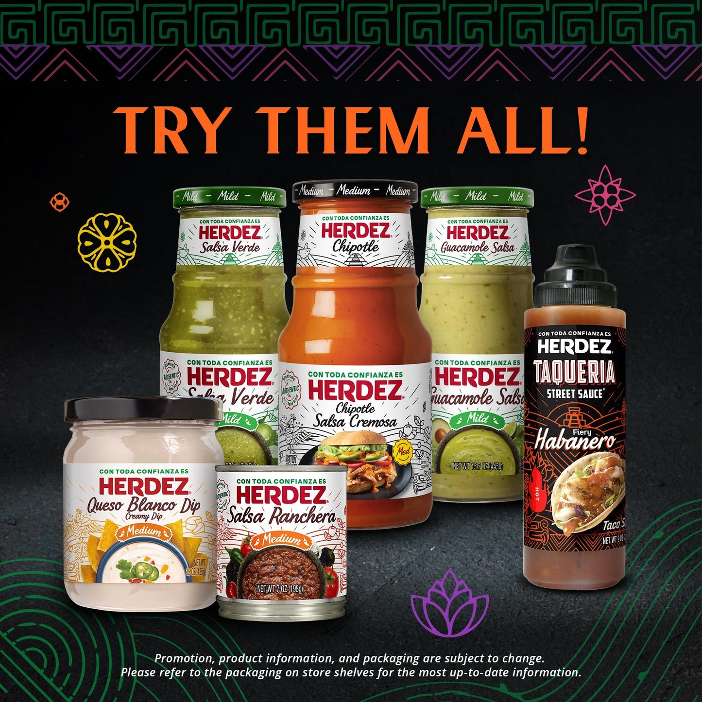 HERDEZ Taqueria Street Sauce Avocado Cilantro, 9 oz Squeeze Bottle, Creamy & Zesty Taco Sauce, Pack of 8, Authentic Mexican Flavor