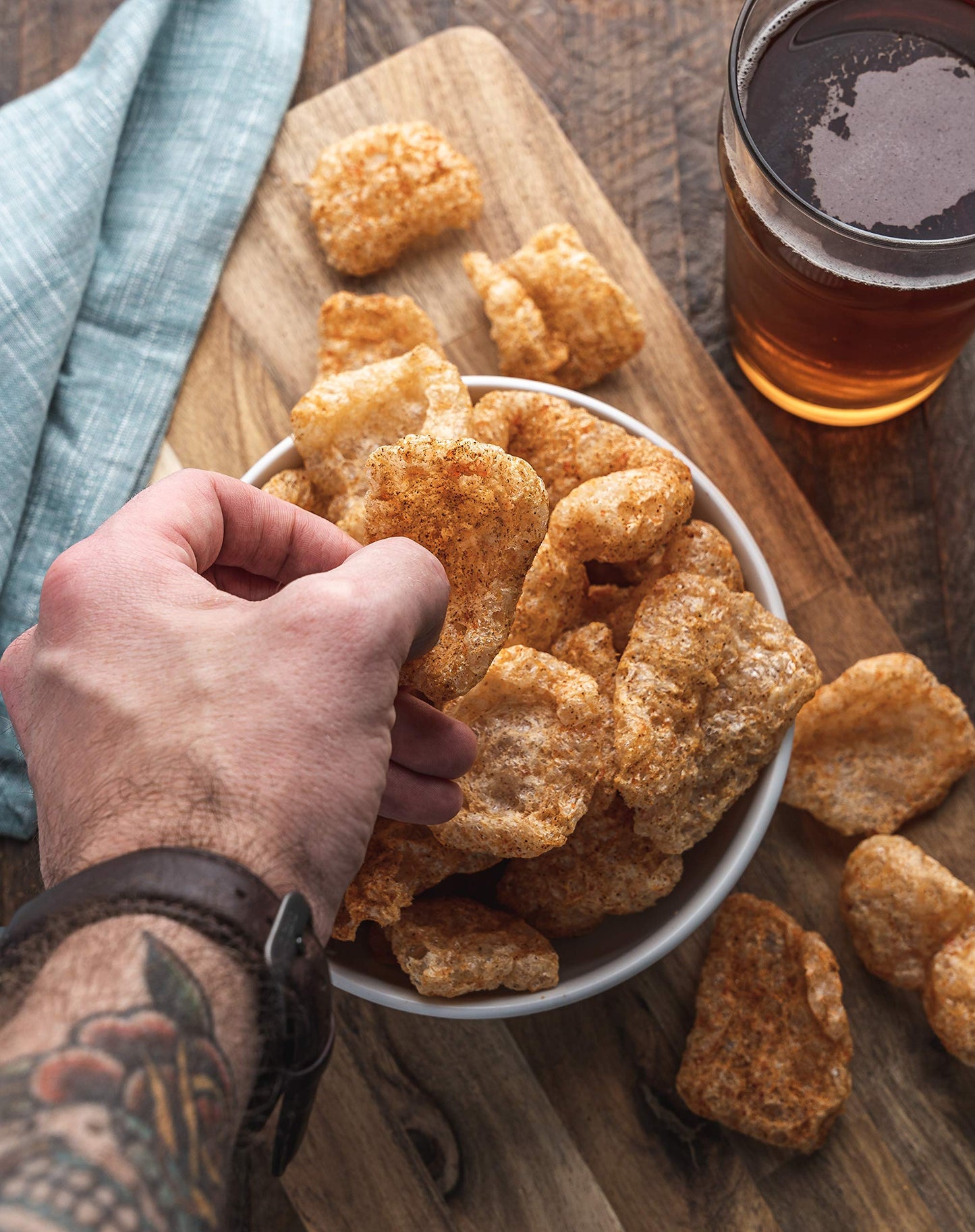 Rib Rack Pork Rinds, Hot & Spicy - 4 x 4oz
