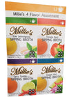 Millies Sipping Broth Steepable Vegetable Broth - Vegan, Keto, Gluten Free - 12 Bags Total (4 Pack Assortment)