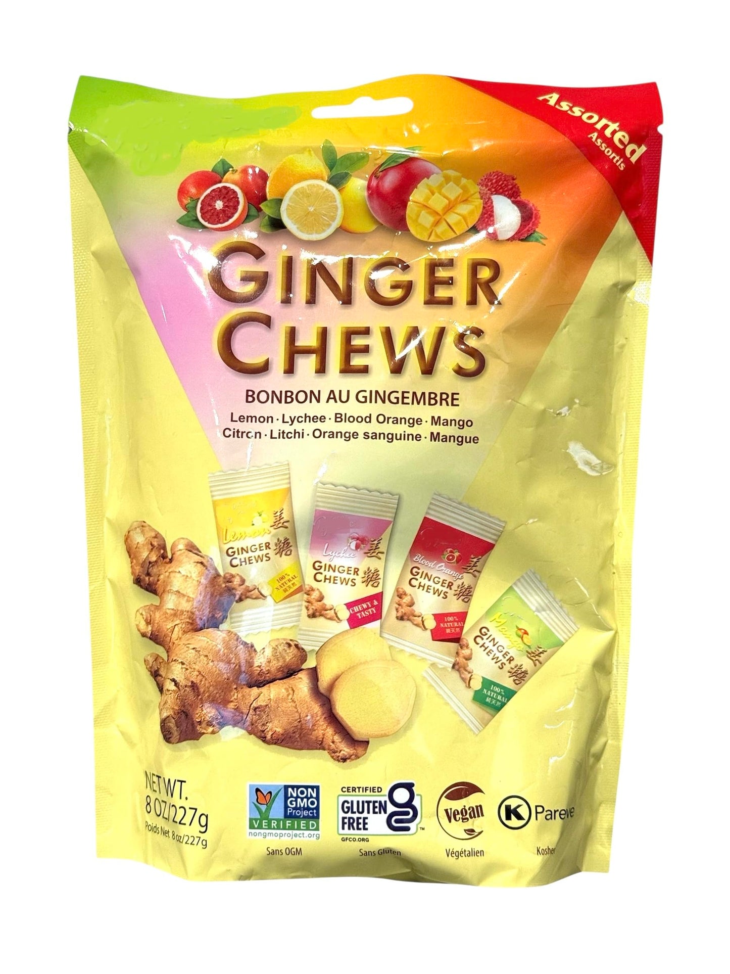 Soft Ginger Candy Chews Group (1 PACK, ASSPRTED GINGER CHEWS)