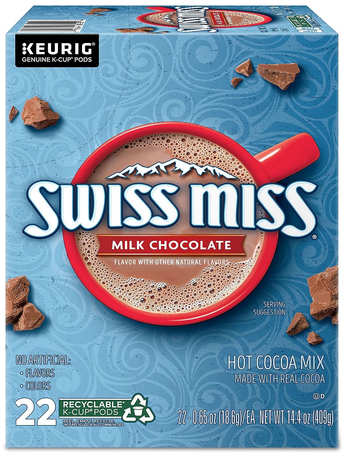 Swiss Miss Milk Chocolate Hot Cocoa Keurig K-Cup Pods 22/Box (1252)