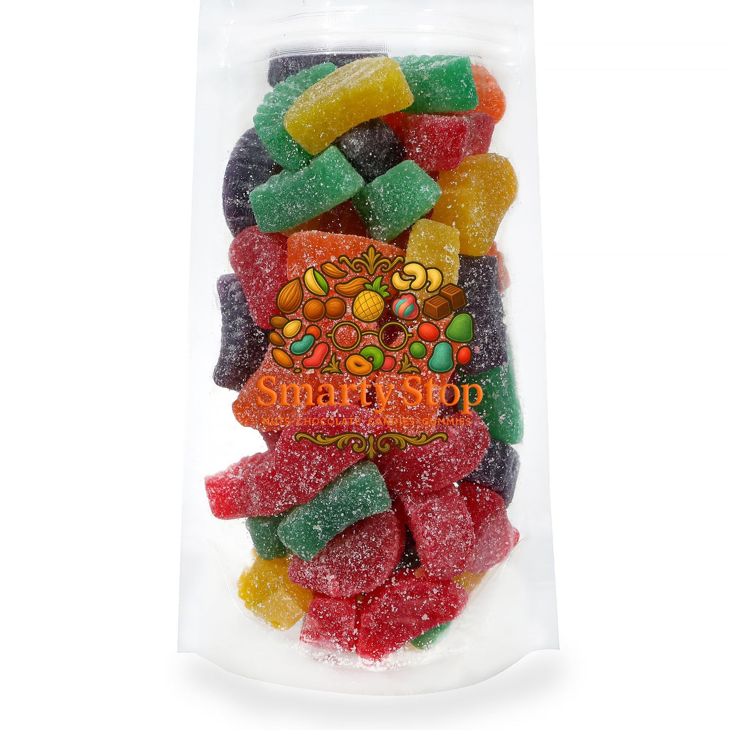 Smarty Stop Assorted Slice Wedges Candy - 5 LB Pack - Orange & Lime Flavors