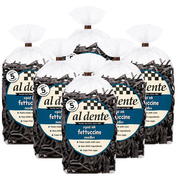 Al Dente Squid Ink Fettuccine, 10 Ounce Bag 283 G (Pack Of 6)