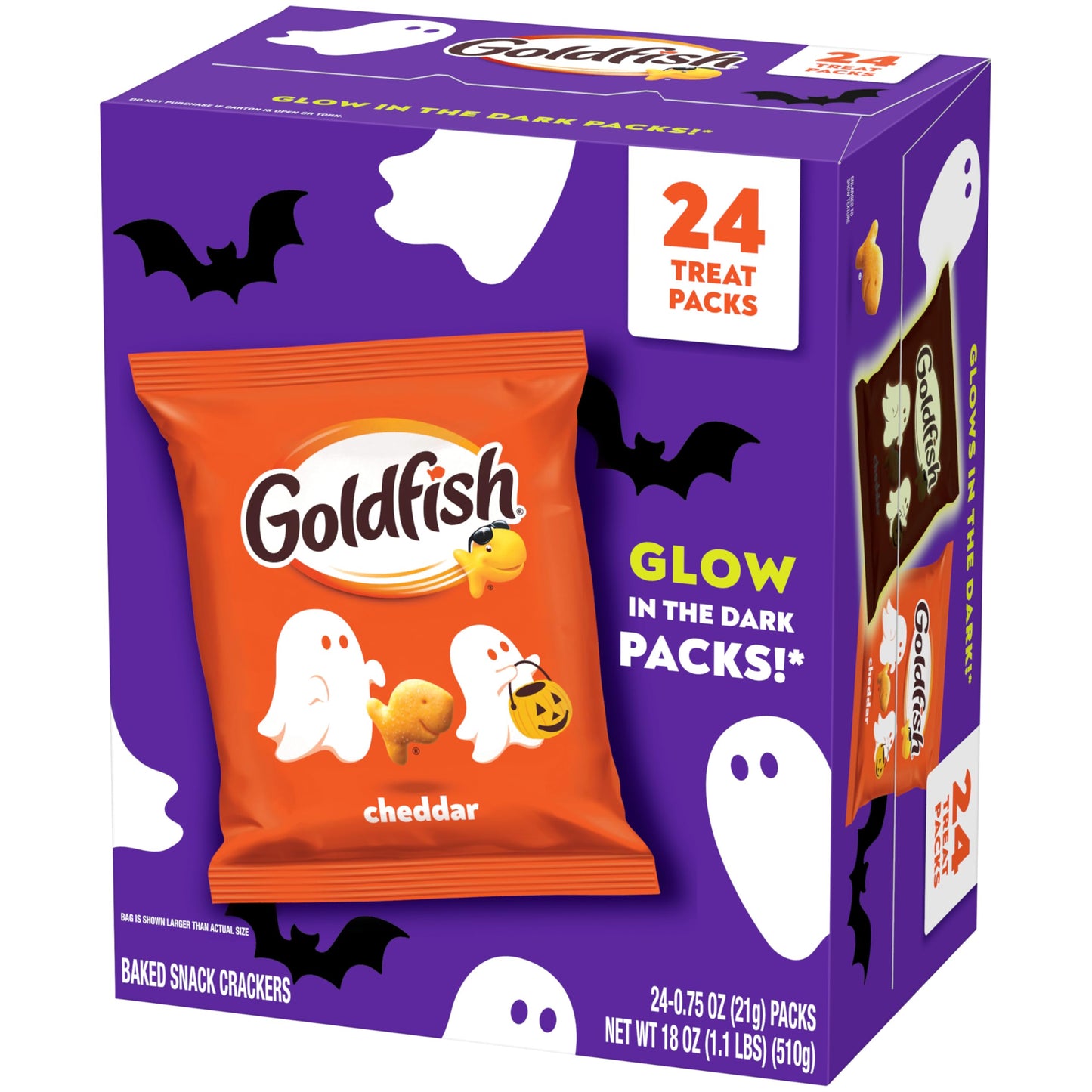 Goldfish Halloween Cheddar Cheese Crackers Multipack, 24 Pack