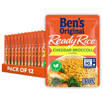 Ben s Original Flavored Ready Rice, Cheddar Broccoli, Microwave Rice for an Easy Lunch, Suitable for Vegetarians - 8.5 oz Pouch