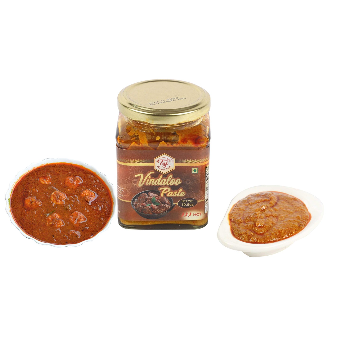 TAJ Vindaloo Curry Paste - Authentic Indian Flavor, 300g (10.5oz)